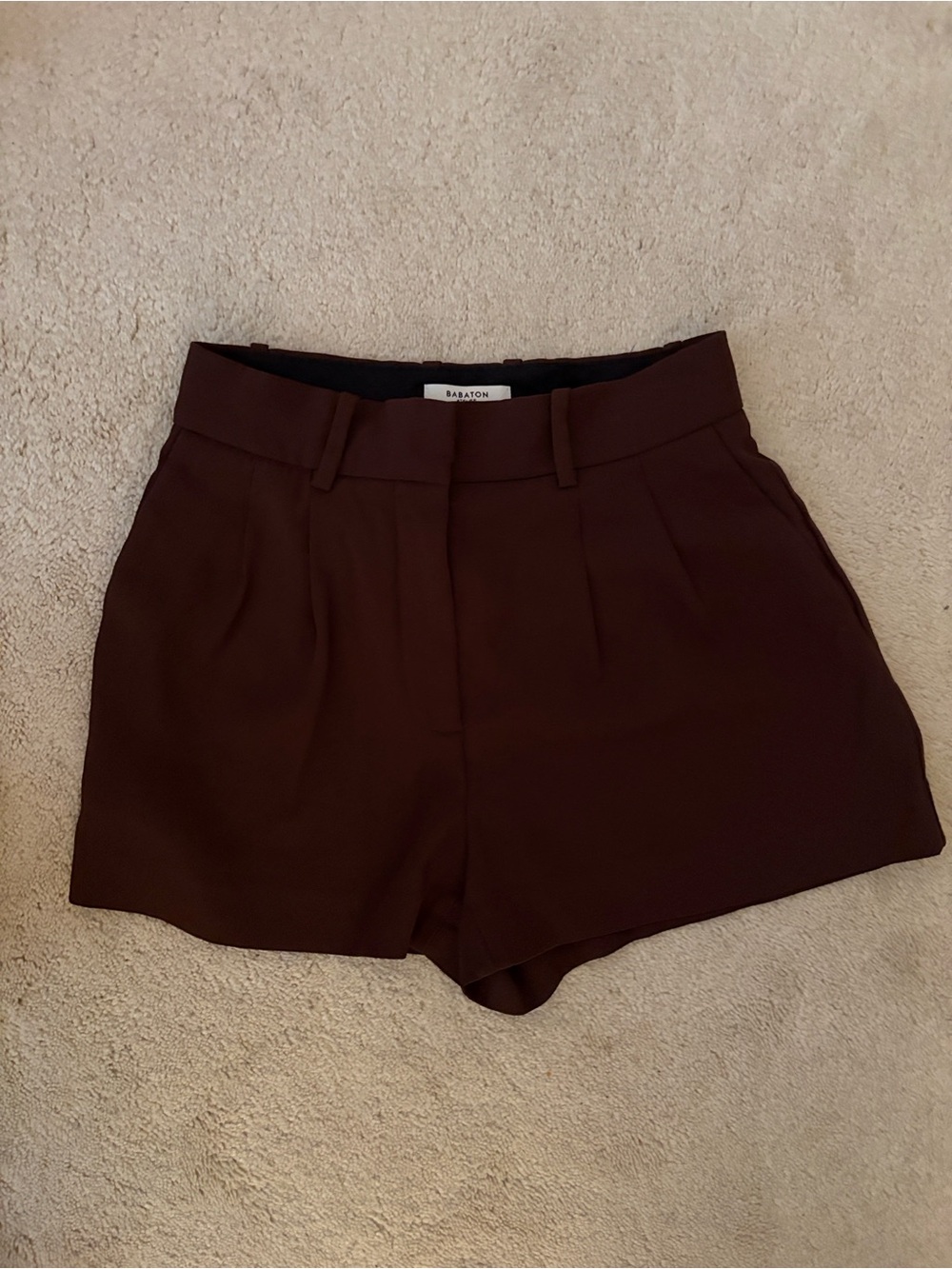 Babaton Brown High-Waist Tailored Women’s Shorts